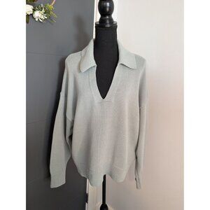 NWT Old Navy 100% Cotton Polo Sweater in Silver Sage - XL